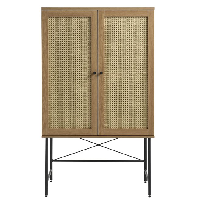 Шкаф Usakola, натурального цвета, MDF, H135x80x40см