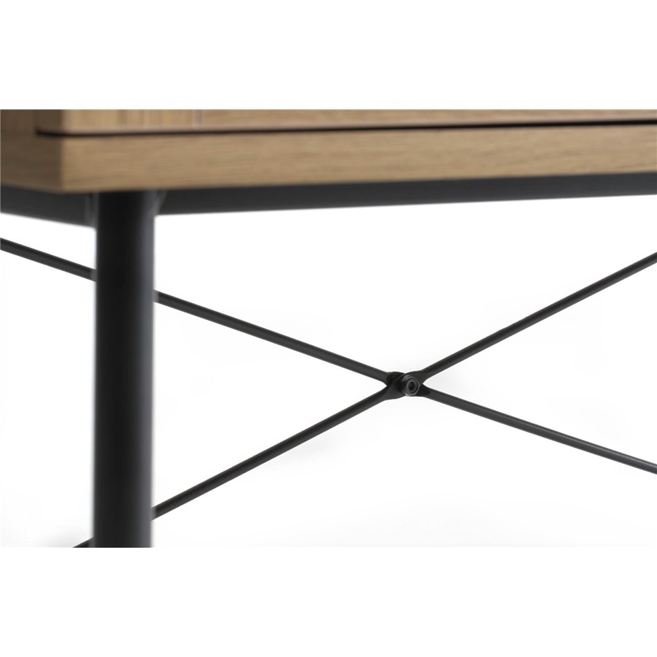 Шкаф Usakola, натурального цвета, MDF, H135x80x40см