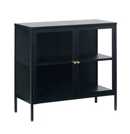 Буфет Ukarmel, черный, сталь/закаленное стекло, H85х90х40см