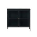Буфет Ukarmel, черный, сталь/закаленное стекло, H85х90х40см