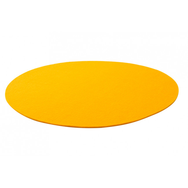 Placemat, yellow colour, felt, D35cm