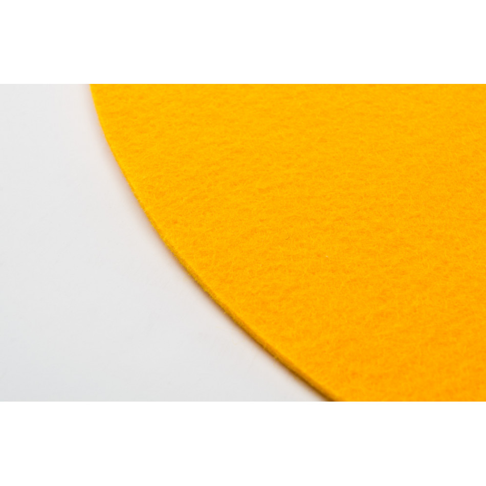 Placemat, yellow colour, felt, D35cm