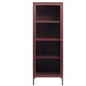 Display cabinet Unbronk, smoked oak color, metal/steel/glass, H160x58x40cm