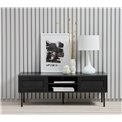 TV table Usakola, black, MDF/metal, H43x120x40cm