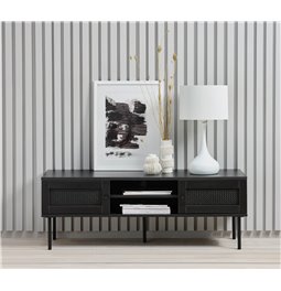 TV table Usakola, black, MDF/metal, H43x120x40cm
