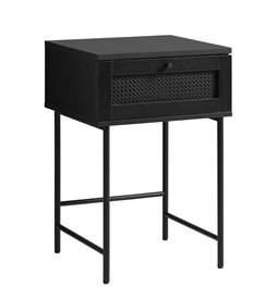 Приставной столик Usakola, черный, MDF/металл, H70x45x45см