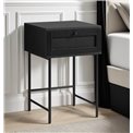 Side table Usakola, black, MDF/metal, H70x45x45cm