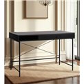 Office table Usakola, black, MDF/metal, H76x120x60cm