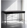 Office table Usakola, black, MDF/metal, H76x120x60cm