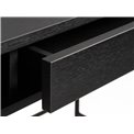 Office table Usakola, black, MDF/metal, H76x120x60cm
