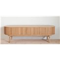 TV table Ukarno, natural color, oak veneer/solid oak, H48x160x45cm