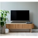 TV table Ukarno, natural color, oak veneer/solid oak, H48x160x45cm