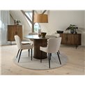 Round dining table Nola, oak veneer/MDF, D120cm H75cm