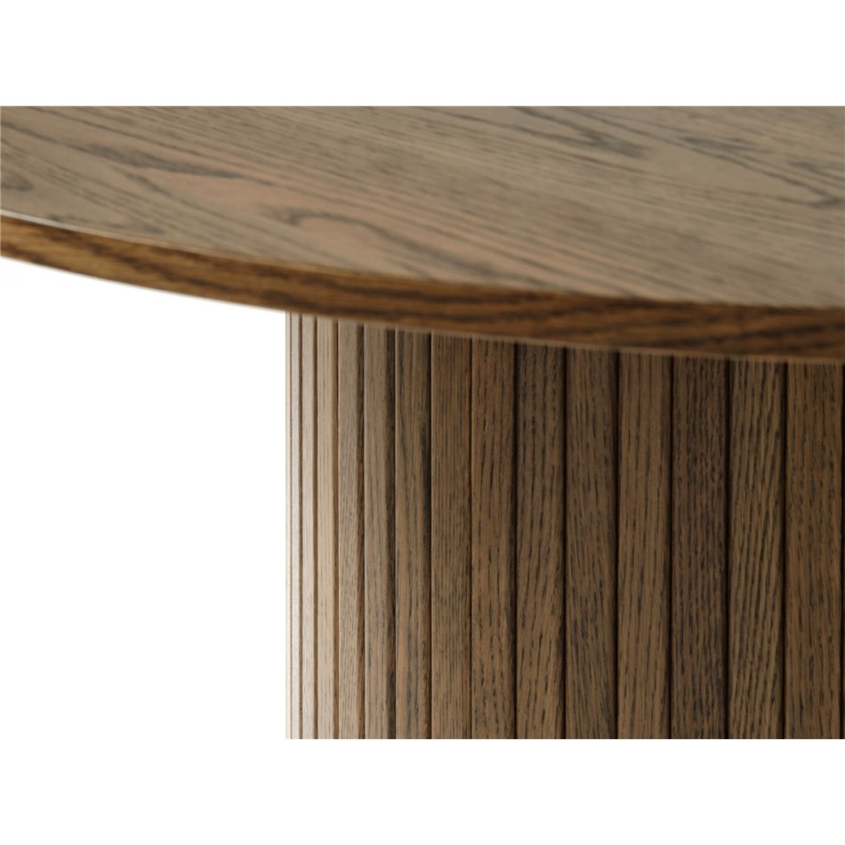 Round dining table Nola, oak veneer/MDF, D120cm H75cm