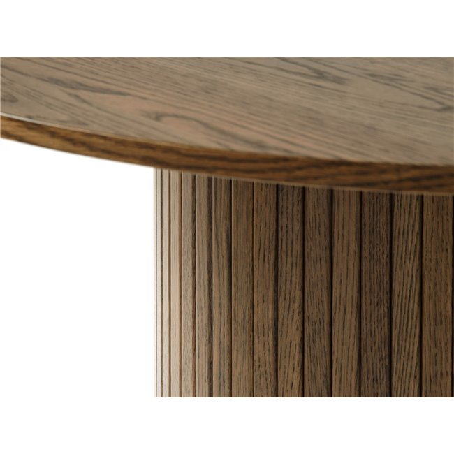 Round dining table Nola, oak veneer/MDF, D120cm H75cm