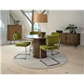 Round dining table Nola, oak veneer/MDF, D120cm H75cm