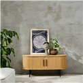 TV table Nola, natural color, metal/oak veneer/MDF, H56x120x40cm