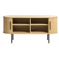 TV table Nola, natural color, metal/oak veneer/MDF, H56x120x40cm
