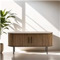 TV table Nola, smoked oak color, metal/oak veneer/MDF, H56x120x40cm
