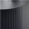 TV table Nola, black, metal/oak veneer/MDF, H56x120x40cm