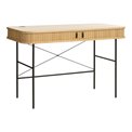 Desk Nola, natural/black, metal/oak veneer/MDF, H75x120x60cm