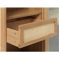 Витрина Ubarali, натурального цвета, шпон дуба/MDF/стекло, H160x110x40см