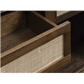 Витрина Ubarali, темно-тонированная дуба/MDF/стекло, H160x110x40см