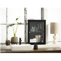 Display cabinet Ukarmel, black, steel/tempered glass, H60x45x25cm