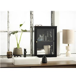 Vitrina Ukarmel, juoda sp., plienas/grūdintas stiklas, H60x45x25cm