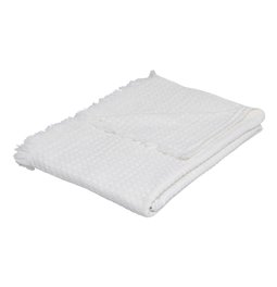 Throw Waffle Widdy, white, 130x180cm