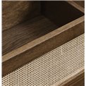 Console Ubarali, smoked oak color, plywood/oak veneer, H75x110x40cm