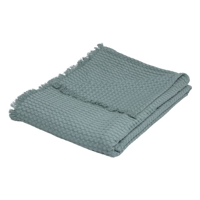 Throw Waffle Widdy, blue-gray, 130x180cm