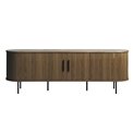 TV table Nola, smoked oak color, metal/oak veneer/MDF, H55.5x180x40cm