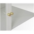 Display cabinet Ukarmel, white, steel/tempered glass, H160x90x40cm