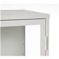 Display cabinet Ukarmel, white, steel/tempered glass, H160x90x40cm