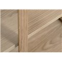 Шкаф Unelba, натурального цвета, закаленное стекло/MDF/дубовый шпон, H140х100х40см