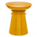 Coffee table TOTEM JAYA MTD, metal, mustard color, D38cm H43cm