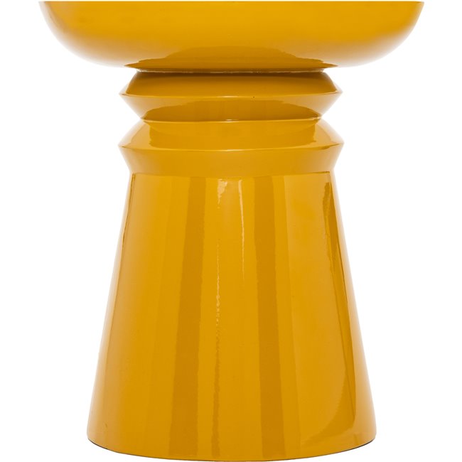 Coffee table TOTEM JAYA MTD, metal, mustard color, D38cm H43cm