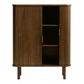 Шкаф Unkavo, коричневый, шпон дуба/MDF, H113х90х40см
