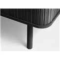 Шкаф Unkavo, черный, шпон дуба/MDF, H113х90х40см