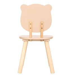 Vaikiška kėdė Sweet bear, MDF/pušies medienos kojos, H49x26x26cm, sėdimosios dalies aukštis 24cm