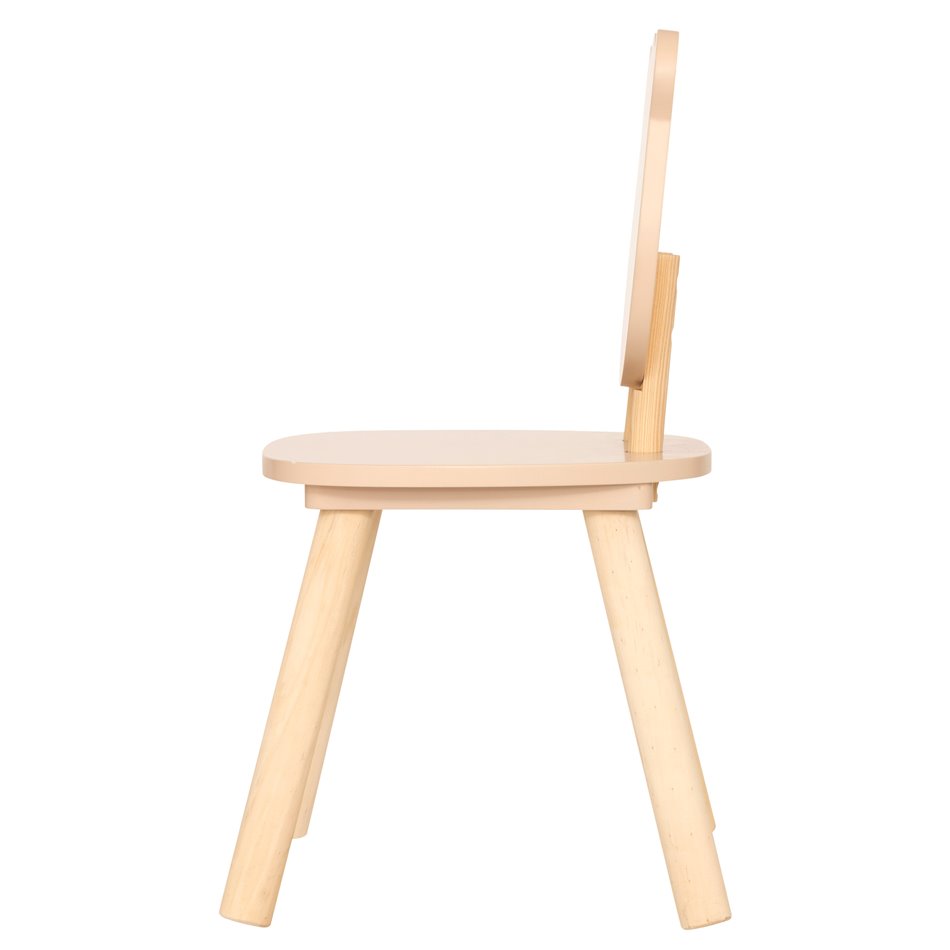 Kids chair Sweet bear, MDF/pine wood legs., H49x26x26cm, seat height 24cm
