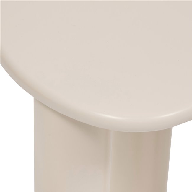 Side table set OLAO, MDF/pine wood legs, ivory, 45x45cm H50.5cm, 35x35cm H40.5cm