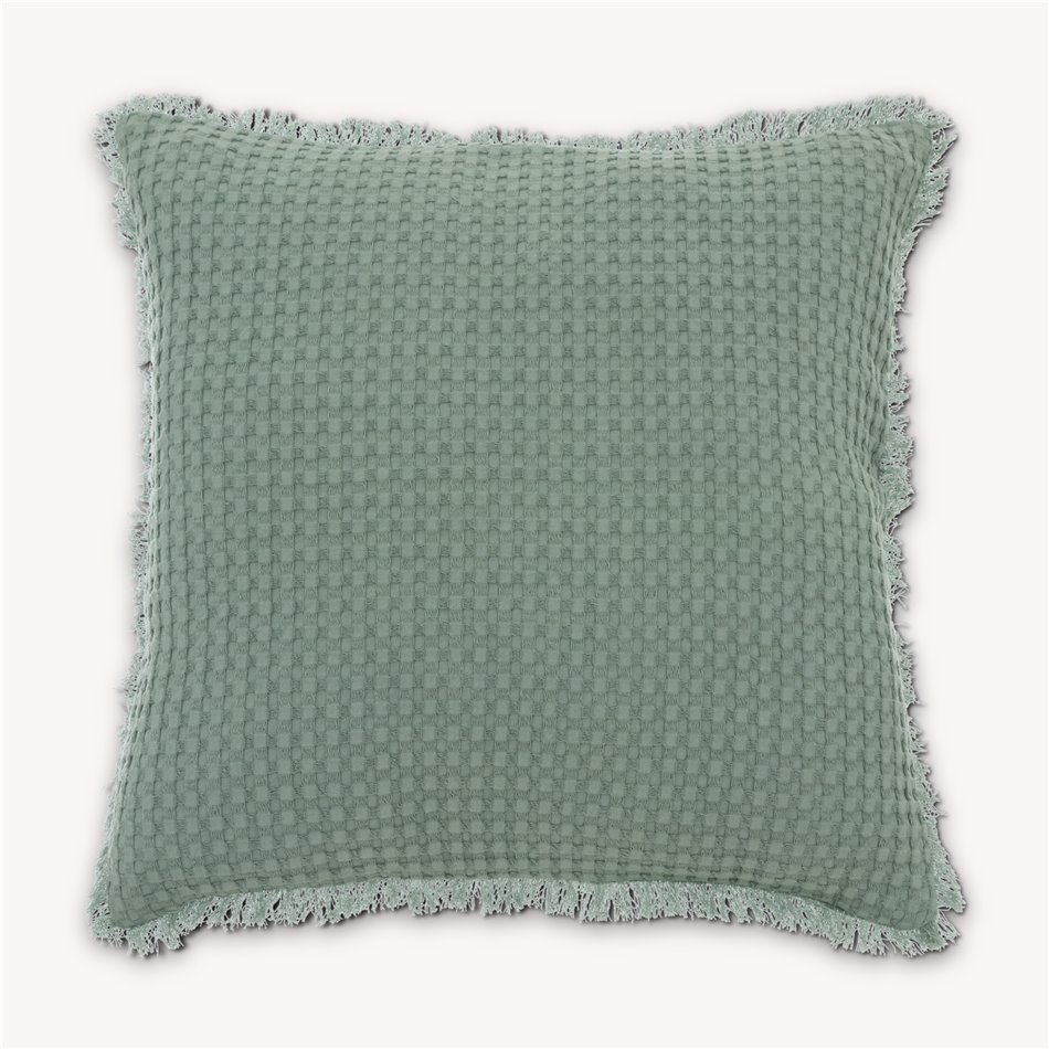 Decorative cushion Waffle Widdy, blue-gray, 45x45cm
