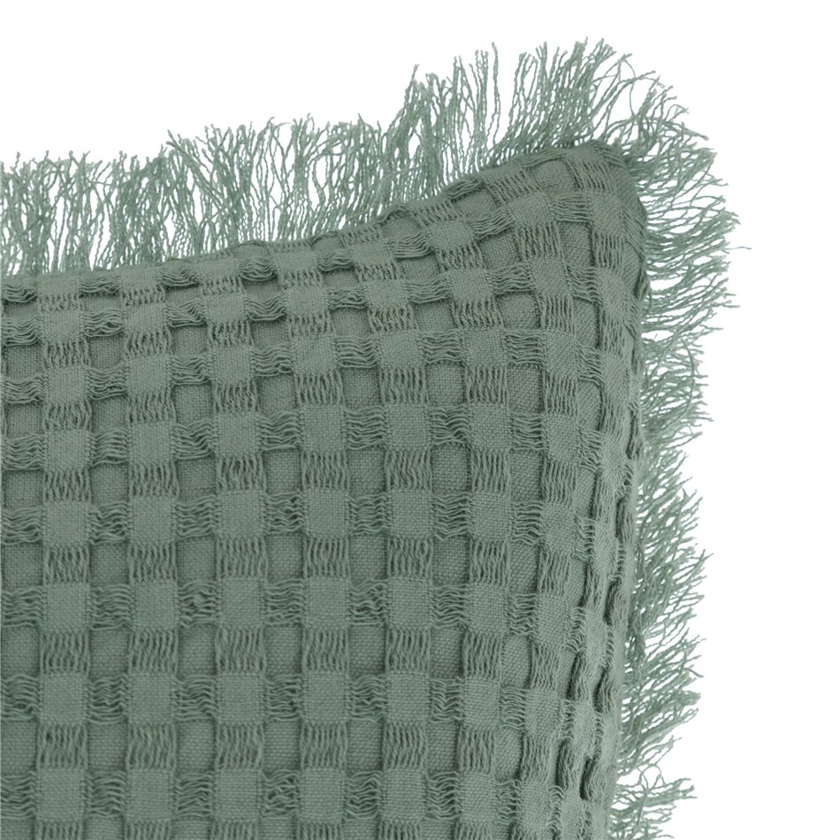 Decorative cushion Waffle Widdy, blue-gray, 45x45cm