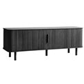 TV table Unkavo, black oak color, oak veneer/MDF, H55.5x160x40cm
