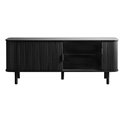 TV table Unkavo, black oak color, oak veneer/MDF, H55.5x160x40cm