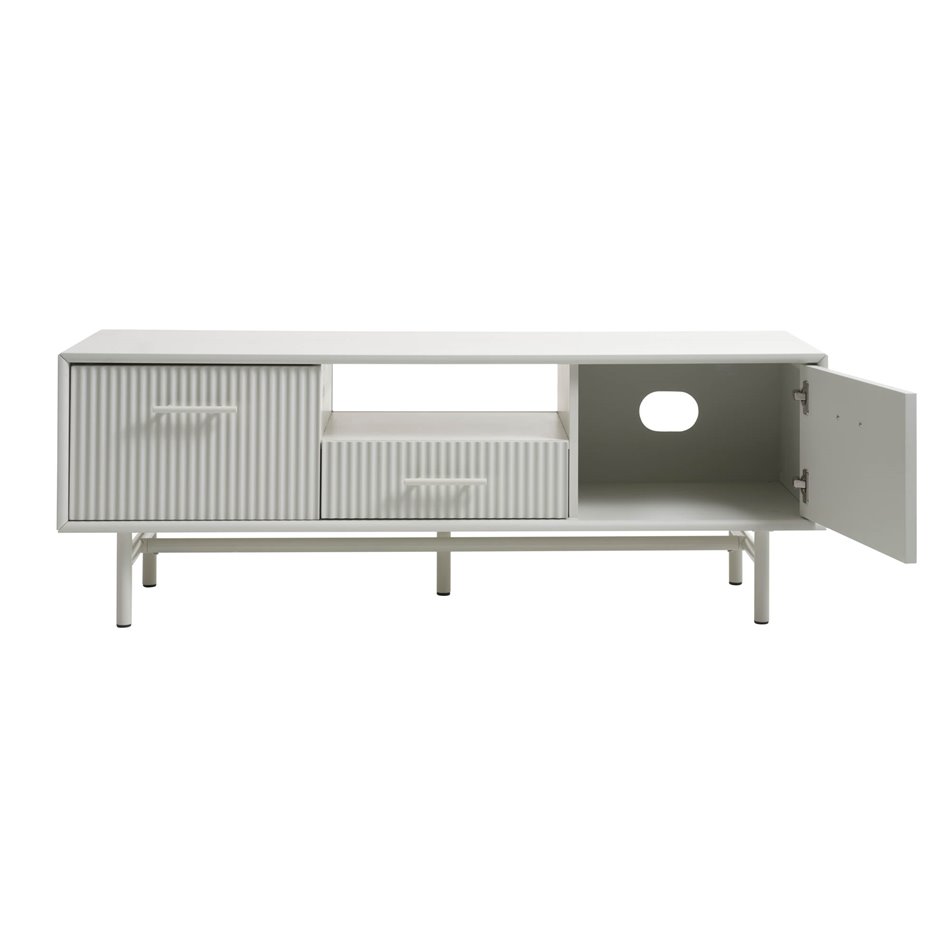 TV table Unalma, grey, MDF/metal, H50x45x140cm