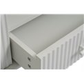 TV table Unalma, grey, MDF/metal, H50x45x140cm