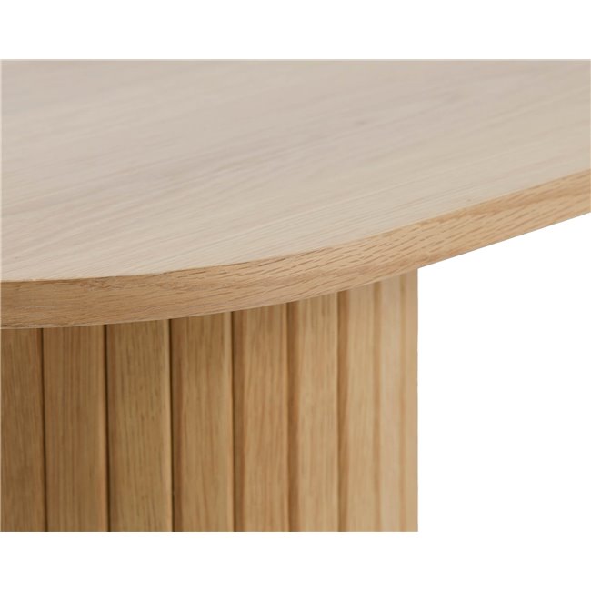 Console Nola, natural color, oak veneer/MDF, H75x130x40cm